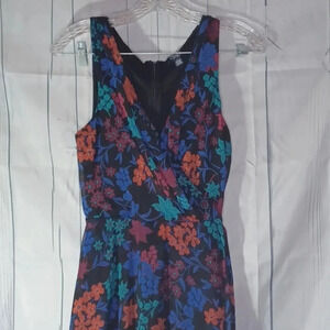Chaps floral V-neck faux wrap dress